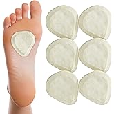 Metatarsal Felt Foot Pad Skived Cut (1/8" Thick) - Made in USA - Felt Metatarsal Pads for Women and Men - Ball of Foot Cushion - 6 Pairs (12 Pieces)