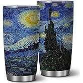 ATHAND Classic Art The Starry Night Van Gogh Coffee Mug Cup -20 Oz Insulated Tumblers with Lid -Stainless Steel Vacuum Tumbler Travel Coffee Mugs | Birthday Christmas Gifts For Women Men,1 Pcs