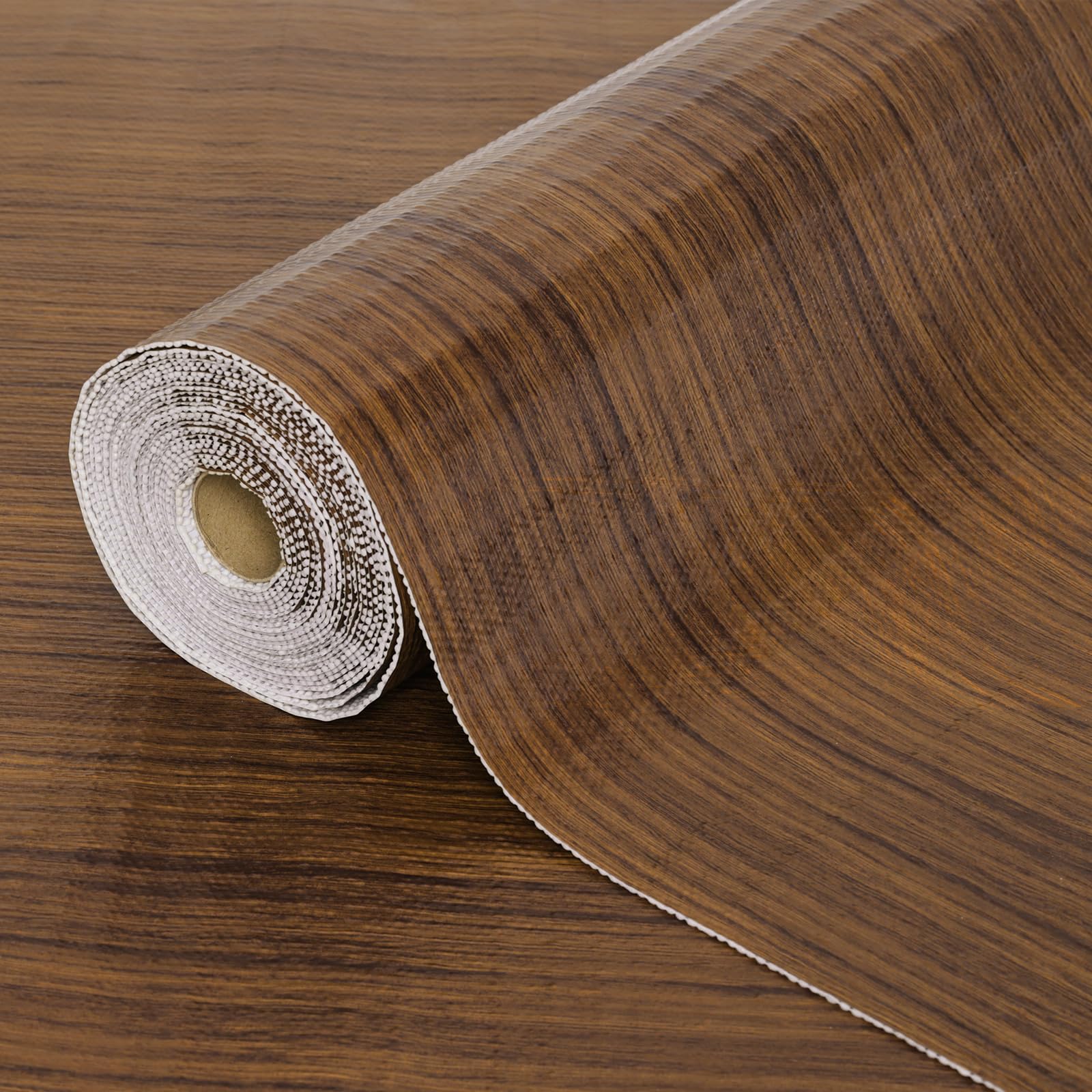 Drawer Shelf Liner for Kitchen Cabinets, Non Adhesive Slip Resistant Shelf Paper Easy to Clean, Strong Grip Thickened Waterproof Washable Mats for Pantry Shelves, Cupboard, Wood Grain, 17.5 in x 30 FT Image