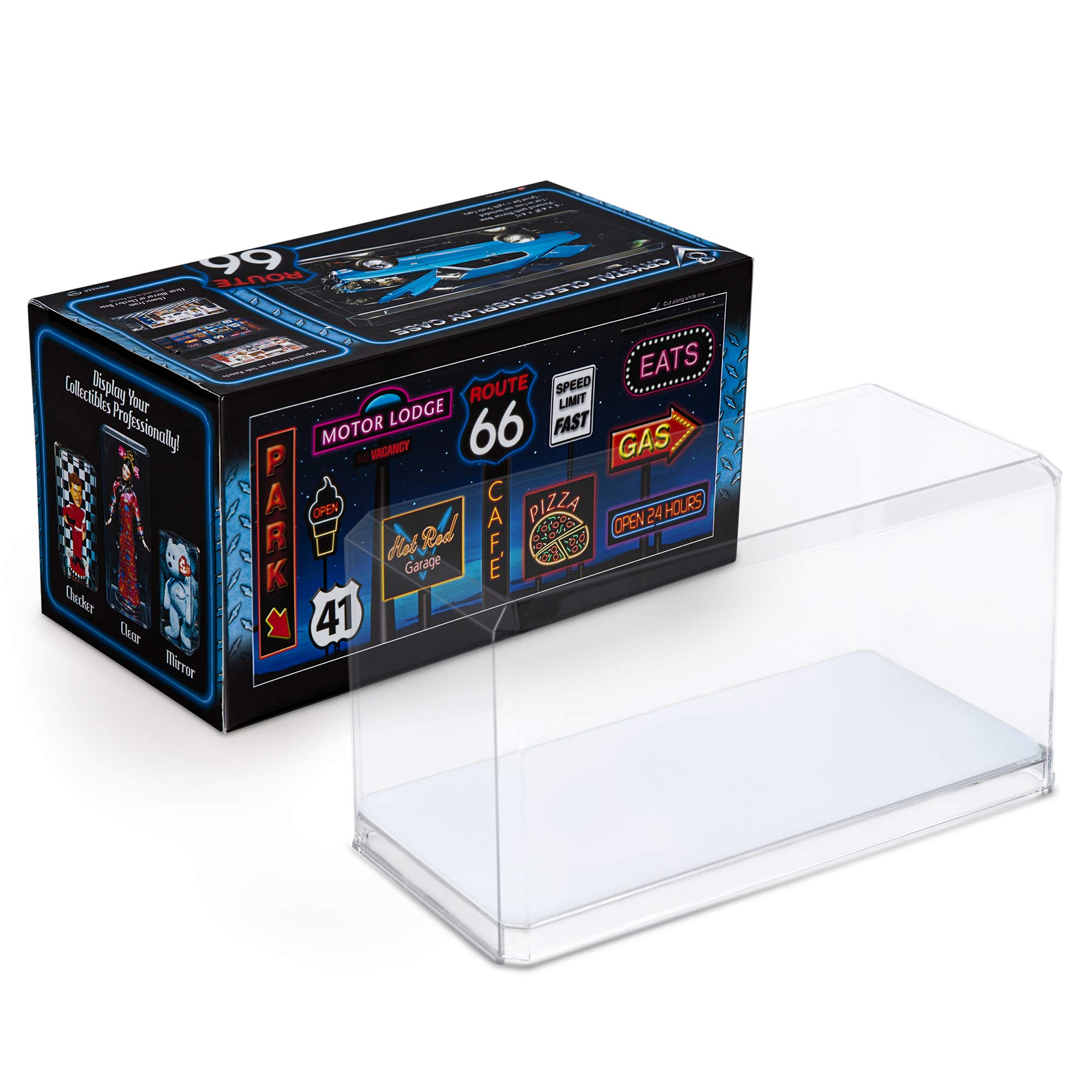 Lindner & Koch Acrylic Display Case with Acrylic Base (23cm; 33cm; 39cm) with 3M adhesive pads | 1/24; 1/18; 1/15 Diecast Cars | Black or White (White, 23cm (1:24))