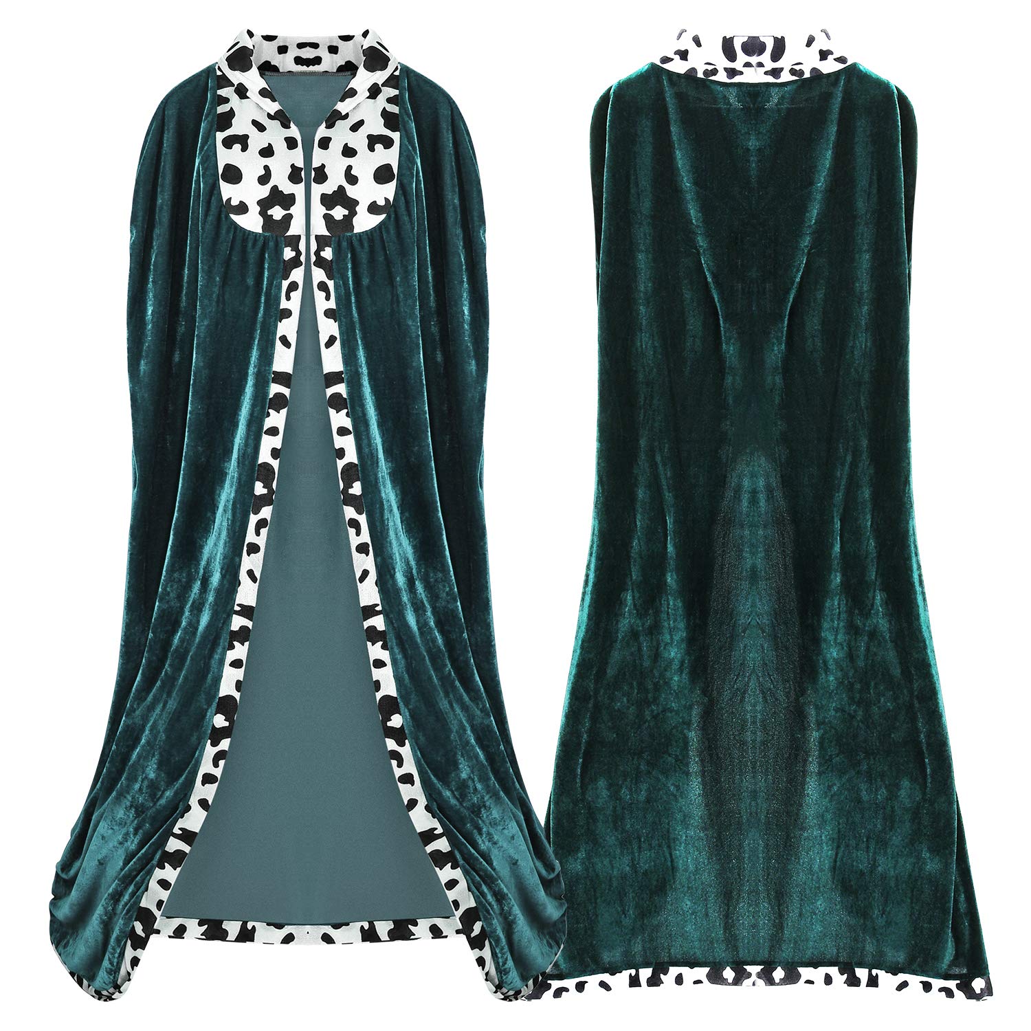 Proumhang King's Robe Prince Cloak King's Cape Adult Halloween Carnival Christmas Medieval Costumes Green