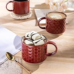 GBHOME 12 OZ Stackable Coffee Mugs, Ceramic Coffee
