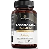 Sunergetic Premium Annatto Tocotrienol Supplement &ndash; with DeltaGold &ndash; Tocotrienols Vitamin E 300 mg &ndash; Supports Liver, Immune &amp; Heart Health - Delta + Gamma Tocotrienols (30 Liquid Capsules)
