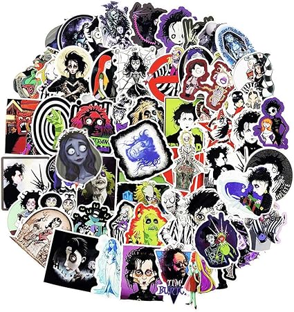 Amazon ティム バートン 映画シリーズ ステッカー ノートパソコン コンピューター 荷物コレクション 車 カップ 面白いグラフィティ デカール 60枚 Wow Stickers ノートパソコンスキンシール 通販