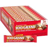 100 Grand Milk Chocolate Candy Bars, Full Size Bulk Individually Wrapped Ferrero Candy, Pack of 36
