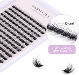 LYMYBETY Cluster Lashes Extensions 144P D Curl 10mm 12 Rows 12Pcs/Row view 4