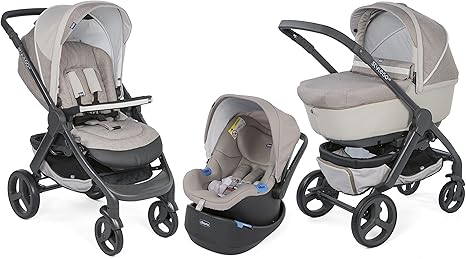 poussette chicco trio beige