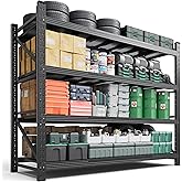Letaya 71.3" W Metal Storage Shelves,5000LBS Heavy Duty Garage Shelving Units, 4 Tier Adjustable Utility Rack Shelf,Large Industrial Shelves,for Shop,Warehouse,Basement (71.3" W x 24" D x 70" H)