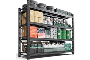 Letaya 3000LBS Storage Shelves Heavy Duty,70" H Garage Shelving Units, 4 Tier Adjustable Utility Rack Shelf,Large Metal Industrial Shelves,for Shop,Warehouse,Basement (48" W x 24" D x 70" H)