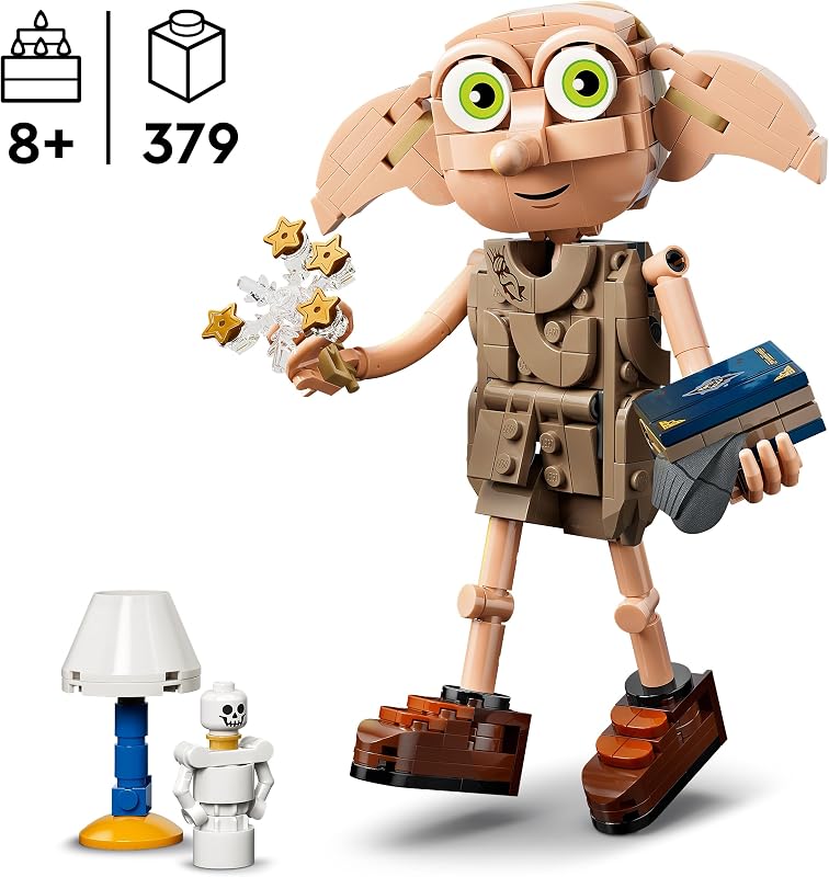 Harry Potter 2 in 1 Dobby l'Elfo Libero Giocattolo - Modello Trasformabile in Kreacher - Decorazione per Cameretta Fai da Te - Regalo per Bambine e Bambini da 8 Anni in su e per i Fan - 76469 — foto 2 di 8