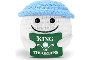 Aulock Crochet Golf Ball Gifts for Golfers - Funny Christmas Golf Accessories Stuff Gift for Men Women Dad Husband Boyfriend Him, Christmas Stocking Stuffers