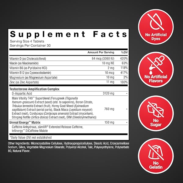 FORCE FACTOR TEST X180 BOOST, 9-IN-1 T SUPPORT FOR MEN WITH D-ASPARTIC ACID, BORON, FENUGREEK, TRIBULUS TERRESTRIS & ZUMXR TO HELP BOOST ENERGY, VITALITY & PERFORMANCE, 120 TABLETS