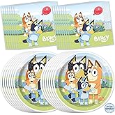 Unique Bluey Birthday Party Supplies | Serves 16 | Bluey Party Supplies | Bluey Birthday Decorations | Bluey Party Decorations | Bluey Plates and Napkins