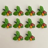 LOVENSPIRE Strawberry Style Mini Haldi Kumkum Packets for Pooja Thali &ndash; Decorative Sindoor &amp; Turmeric Powder Combo for Wedding &amp; Housewarming Favors, Festival Items &amp; Indian Return Gifts 10 Pieces