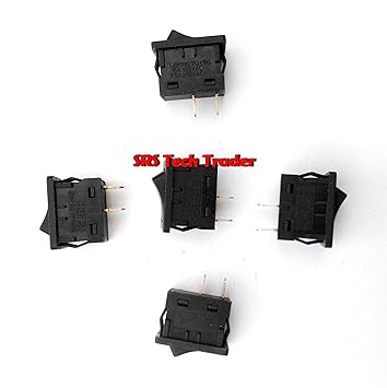 Divyanshi Mini Momentary Push Button Switches Push ON Release Off Pack of 10 Black