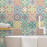 WALPLUS 24 Pcs 15x15 cm Self Adhesive Tile Stickers Marbella Backsplash view 4