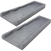 Sekcen 2 Pack Rubber Downspout Splash Block Rain Gutter Down Spout Drain Trays Gray