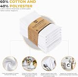 Utopia Kitchen Cloth Napkins 12 Pack 46x46cm White Cotton Blend Washable view 4