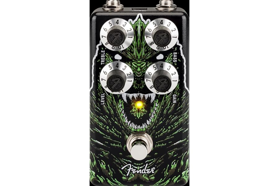 Fender Godzilla Distortion Pedal – Officially Licensed Guitar Effects Pedal with Active Treble & Bass EQ, High Gain Distortion for Electric Guitar, Rock & Metal Tones, Kaiju Artwork
