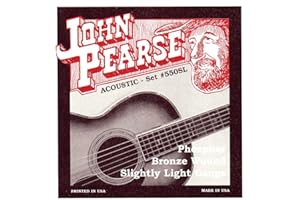 John Pearse Acoustic Guitar Strings Phosphor Bronze Slightly Light
