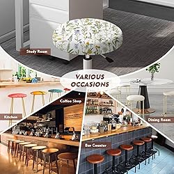 LJMKZJN Watercolor Floral Print Bar Stool Covers