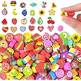 Wolpark Food Heart Mini Erasers for Kids Bulk Cake Fruit Cute Erasers 170Pcs Desk Pets Classroom Prizes Game Rewards Party Favors Back to School