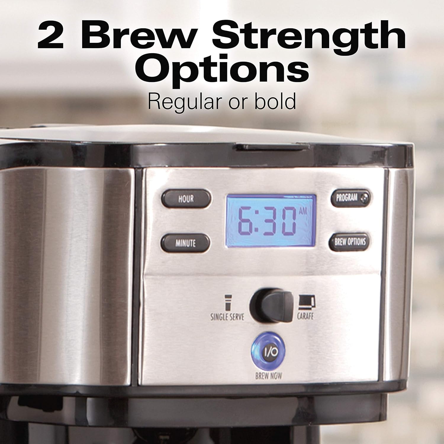 Hamilton Beach 2-Way Brewer Coffee Maker, Single-Serve and 12-Cup Pot, Stainless Steel (49980A), Carafe: Single Serve Brewing Machines: Kitchen & Dining