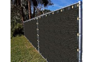 IFENCE VIEW Ifenceview 4'x5' to 4'x100' Black Shade Cloth Fence Privacy Screen Panels Mesh for Yard Garden Deck Balcony Railing (4'x5')