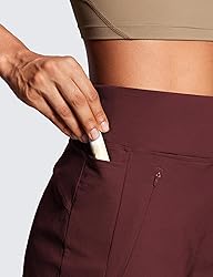 CRZ YOGA Women's Lightweight Mid Rise Hiking Shorts