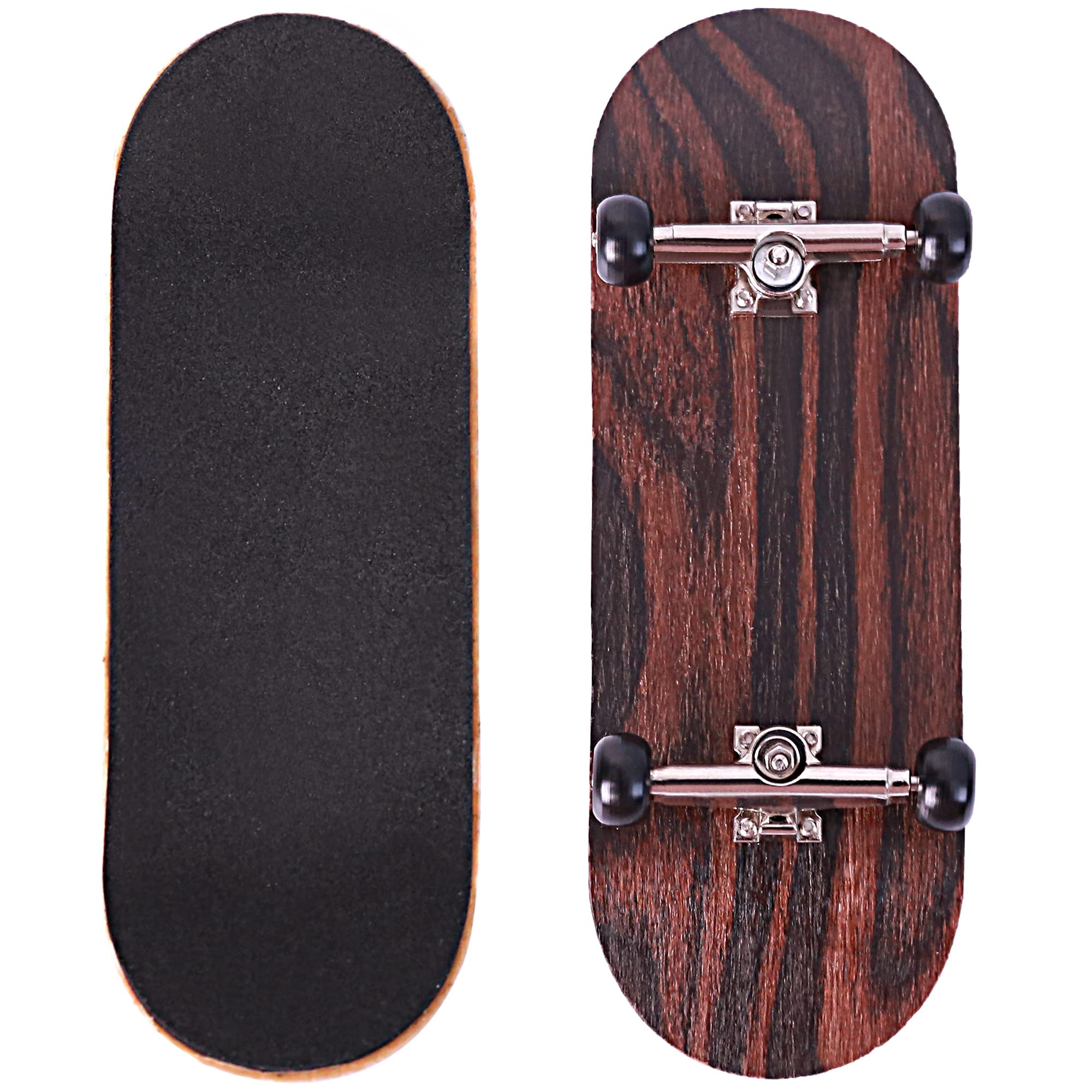 Professional Complete Wooden Fingerboard 32/34mm 5-Ply Maple Finger Skateboard with Upgraded Components (Classic Maple)