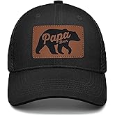 Papa Gifts Bear Hats for Grandpa Grandfather Dad Father Trucker Hat Baseball Cap Men