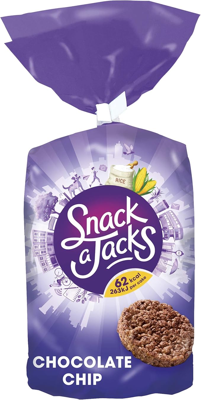 Snack A Jacks Chocolate Chip Rice Cakes, 180g Amazon.co.uk Grocery