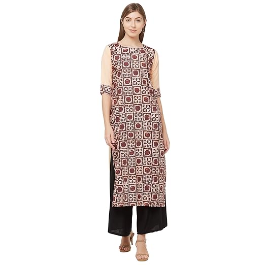 Womens Crepe Straight Kurta