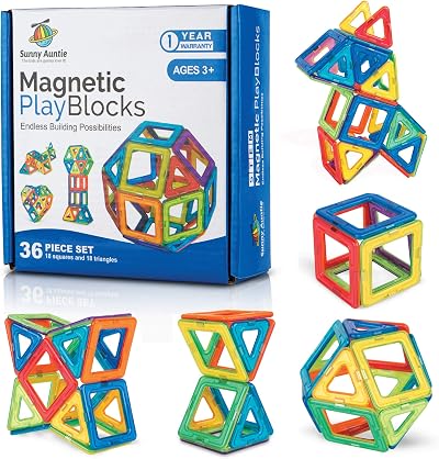 Sunny Auntie Magnetic Blocks Set 36 pcs STEM Educational Toy 3-8