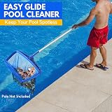 Flexzion 20" Pool Net Skimmer Leaf Rake Fine Mesh 15" Deep Replacement view 2