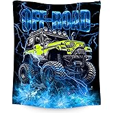 Boys Blanket Truck Blankets Off-Road Gifts for Kids Toddlers, 40"x50" Soft Plush Cozy Throw for Room Decor