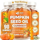 FreshDrinkUS, Premium 90 Pumpkin Seed Oil Gummies For Hair Growth, Youthful Skin, 4000mg Per Serving with Zinc & Vitamin C – Plant-Based, Non-GMO, Sugar/Gluten-Free, Men’s & Women’s Wellness Gummies
