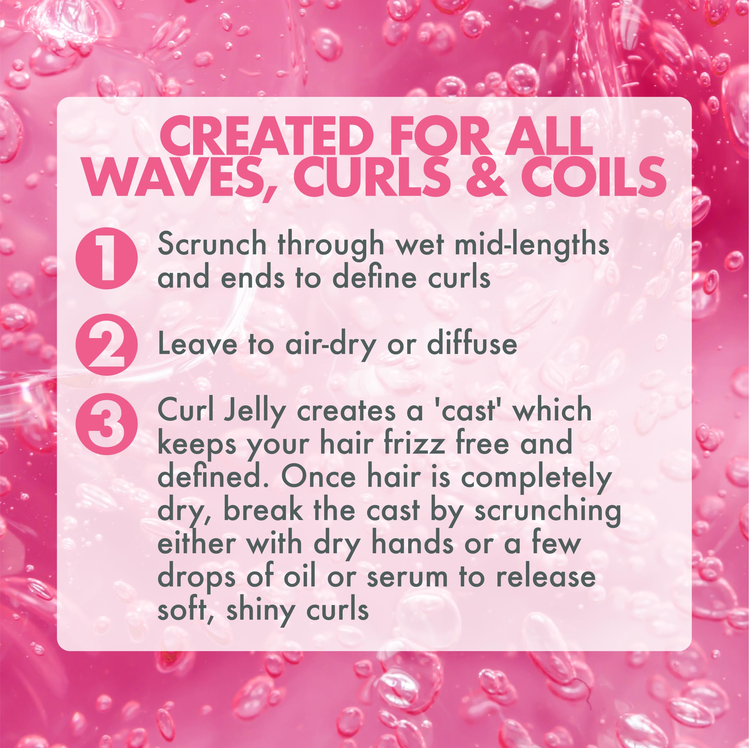 Umberto Giannini Curl Jelly Scrunching Jelly 6.7 fl Oz - Frizz Solution Defining Hair Gel for 2a-4c Curly, Wavy, Coily Hair - Vegan & Cruelty-Free