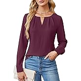 Blooming Jelly Womens Business Casual Long Sleeve Tops Color Block Fall Outfits 2026 Dressy Basic Work Shirts
