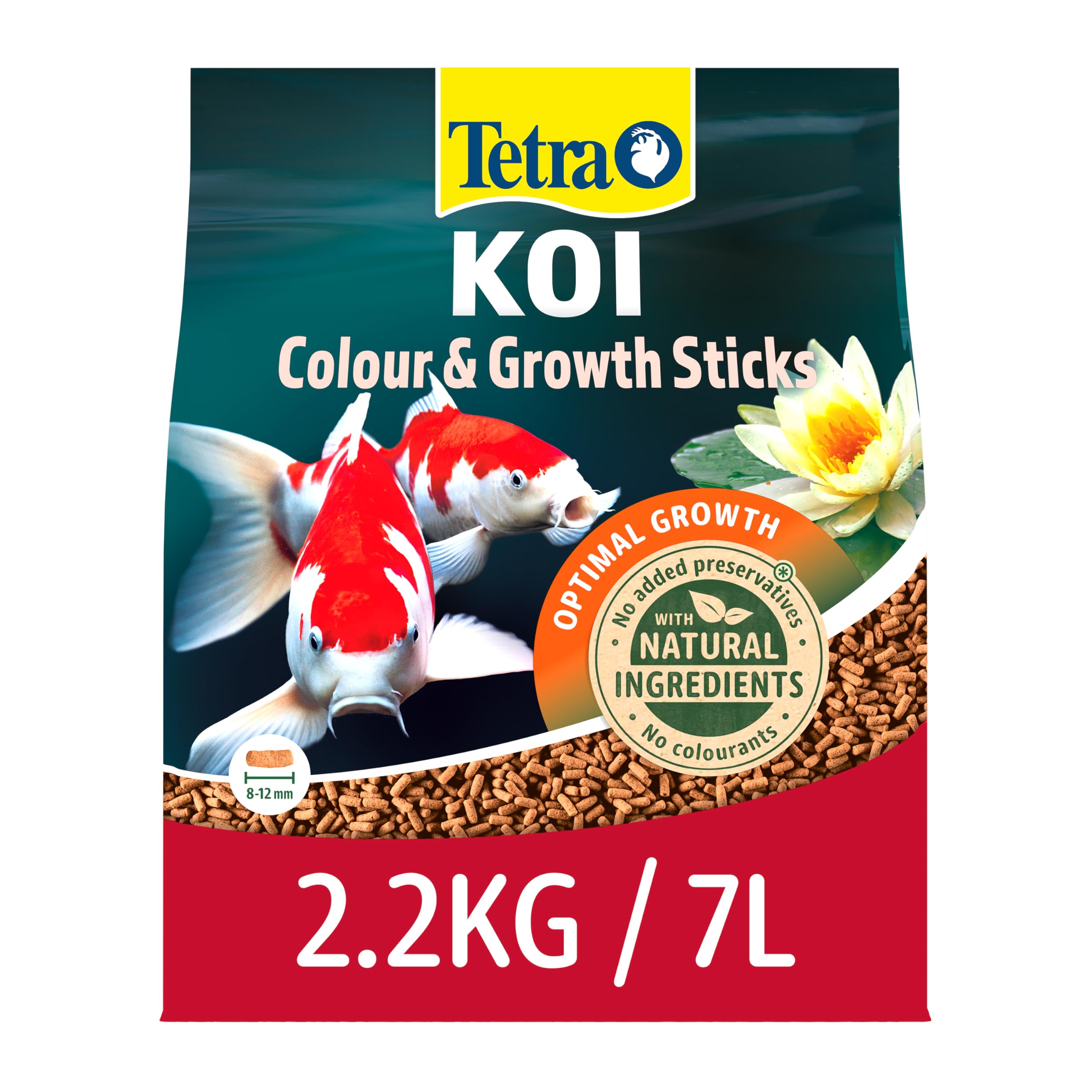 Tetra Koi Pond Fish Food Colour & Growth Sticks 2.2kg - biologically balanced for larger koi fish