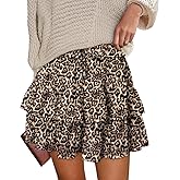 onlypuff Flowy Shorts for Women Ruffle Skorts Tiered Teen Girls Country Concert Outfits Golf Tennis Skort Under Sweater Skirt