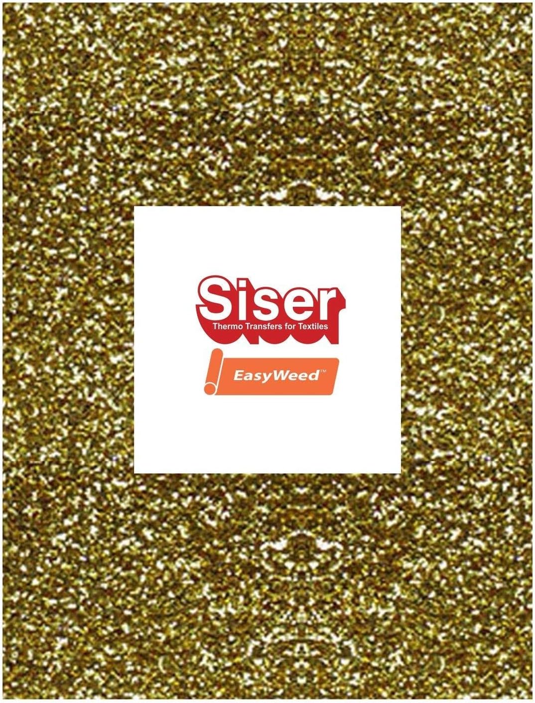 Diamante CraftsA4 Vinyl Sheets - Siser Easyweed - HTV Iron On Heat - Gold Glitter - Choose Quantity (1 x Gold Glitter - A4 Sheet HTV)
