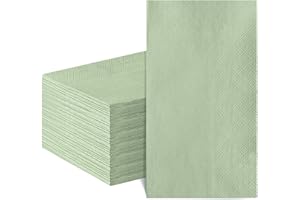 60 Pcs Sage Green Napkins Disposable Easter Sage Green Dinner Napkin Decorative Guest Bathroom Napkins Green Napkin for Weddi