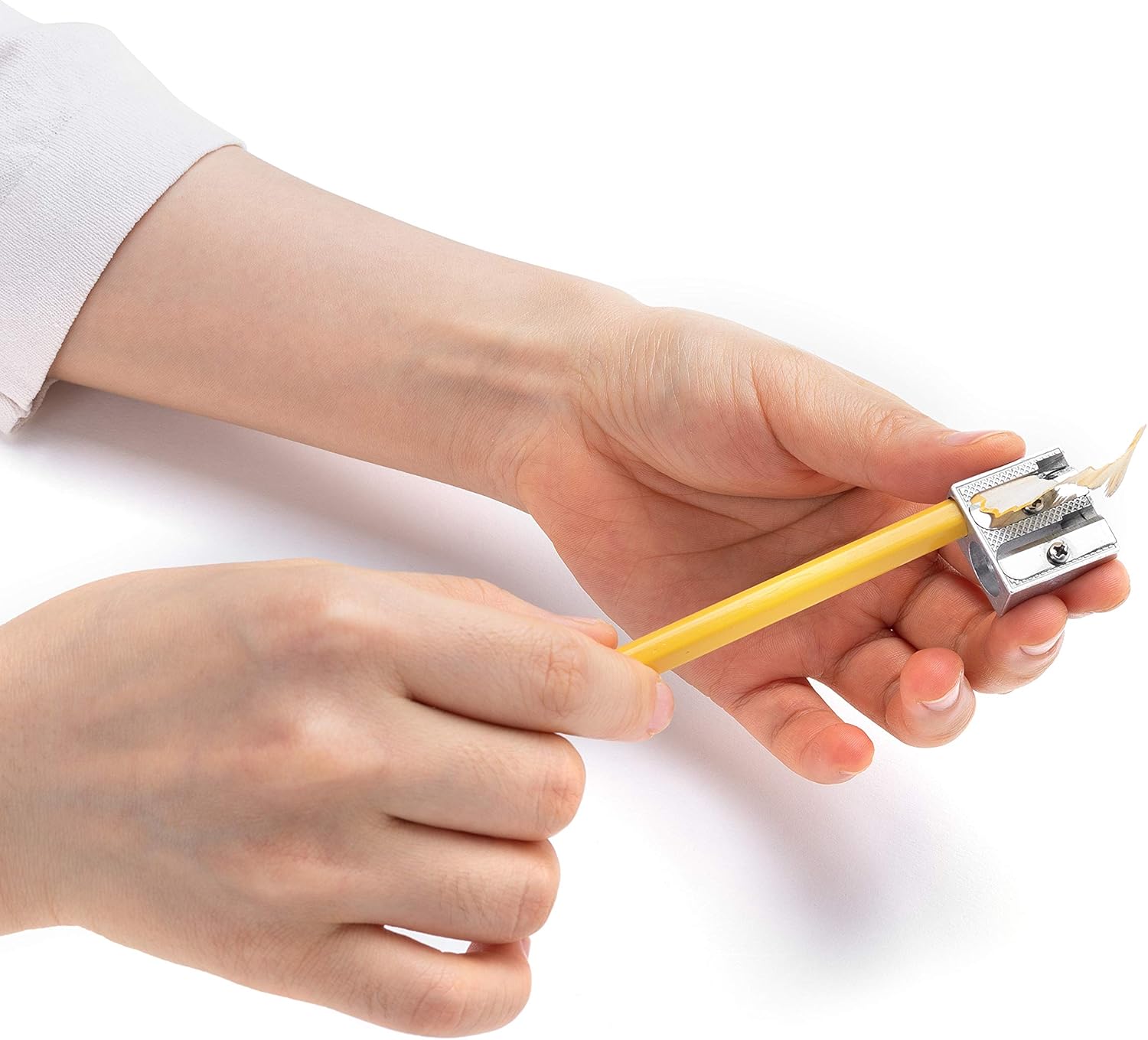 Mr. Pen Handheld Metal Pencil Sharpener with 2 Holes, Pack of 6 : Office Products