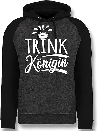 Shirtracer - Partner-Look Pärchen Damen - Trink Königin - weiß