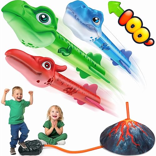 Huge Wave Dinosaur Rocket Launcher for Kids, Stomping Launch up