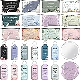 Marsui 36 Pcs Christian Gifts for Women Mother's Day Church, 12 Set Christian Makeup Bags Bible Verse Compact Makeup Mirrors Lipstick Lip Balm Holder Bulk Bible Study Supplies Religious Baptism Gifts