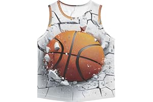 3D Basketball Ball Boys Tank Tops for Toddler Kids t Shirt Teen 3t Girls Sleeveless Muscle Tees Youth Casual