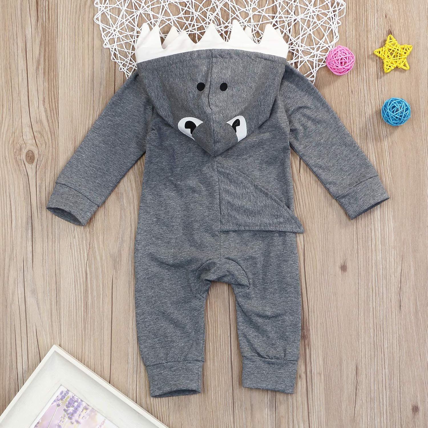 YOUNGER TREE Baby Boys Girls Cotton Rompers Long-Sleeve Jumpsuit Bodysuit Onesie Fall Winter Clothes for 0-24 Months Infant: Clothing