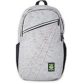 DIME BAGS Backpack with Padded Laptop Compartment, Durable Hempster Material, 11 Storage Pockets, For Travel & Daily Use, City Dweller (Silver)